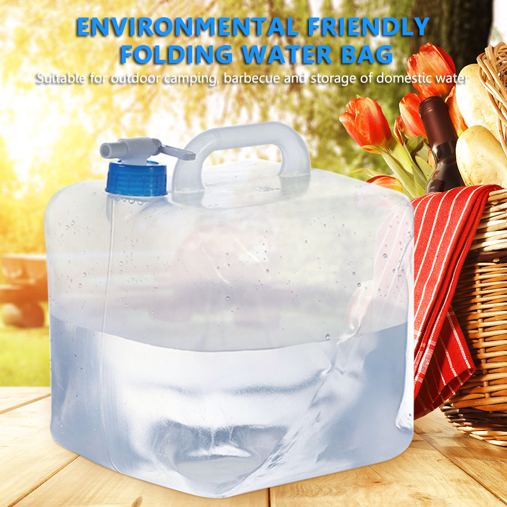 5L 10L 15L 20L Outdoor Opvouwbare Water Zakken Met Kraan Camping Wandelen Draagbare Survival Water Container Opslag Carrier Bag