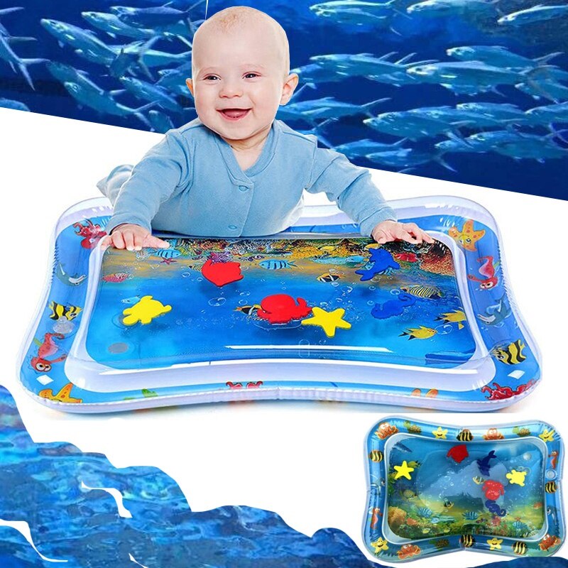 Baby Water Mat Inflatable Play Mat Floor Crawling Pad Games Kids Summer Fun Play Cushion Developing Toys Babies Toys 0-6 Years