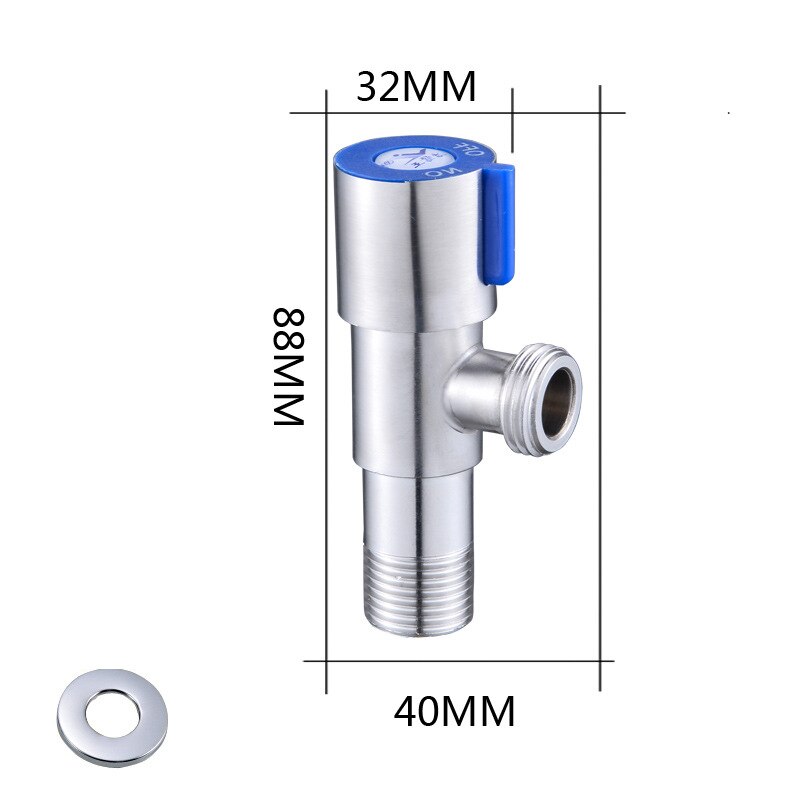 Válvulas de parada de ángulo para el baño, interruptor de apagado G1/2, válvula de parada de agua para el lavabo del inodoro, calentador de agua