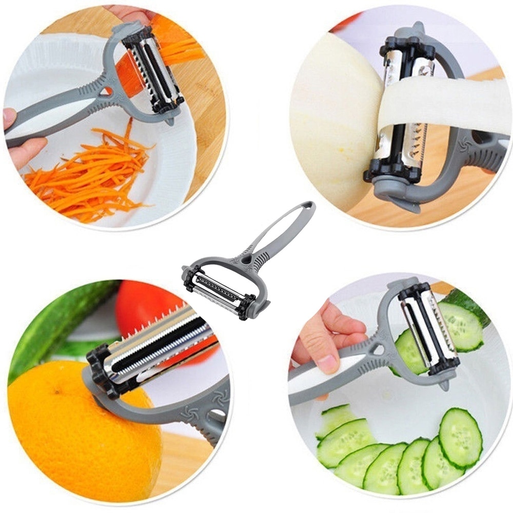 3 In 1 Multifunctionele 360 Graden Roterende Keuken Tool Groente Fruit Aardappel Wortel Dunschiller Rasp Cutter Slicer Schilmesje