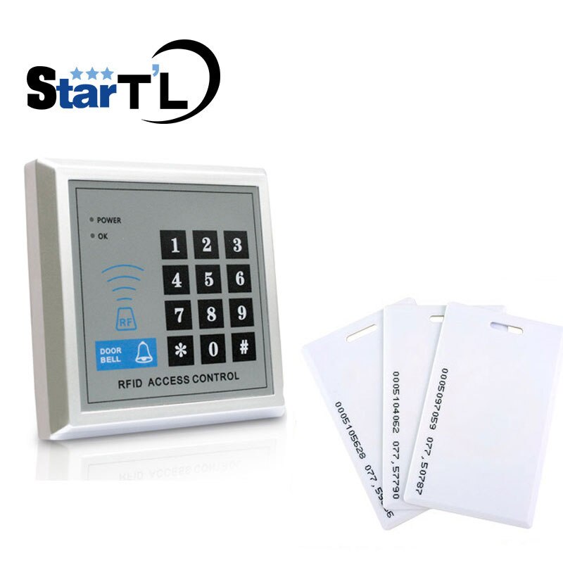 125khz RFID Proximity Card Access Control System RFID/EM Keypad Card Access Control Door Opener with 10 Piece Card