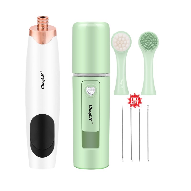 EMS ultrasons visage épurateur points noirs enlèvement tache extracteur acné décapant aspirateur peau visage Spayer pores nettoyant peau: Rose