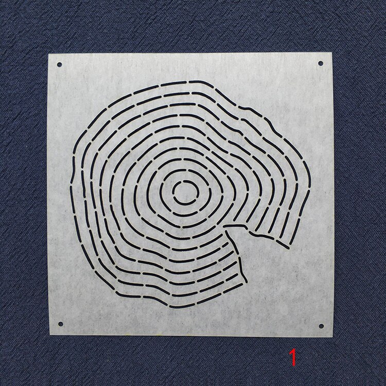 Pochoir Sashiko, motif de broderie Sashiko, pochoir matelassé, 4 &quot;de diamètre, 9 Options de motif: 1