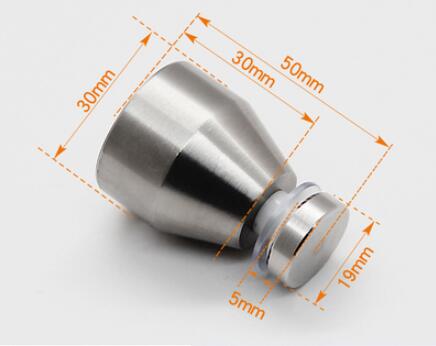 1pcs Stainless steel glass door handle solid single hole Bathroom Shower door knob drawer pulls furniture Hardware: G