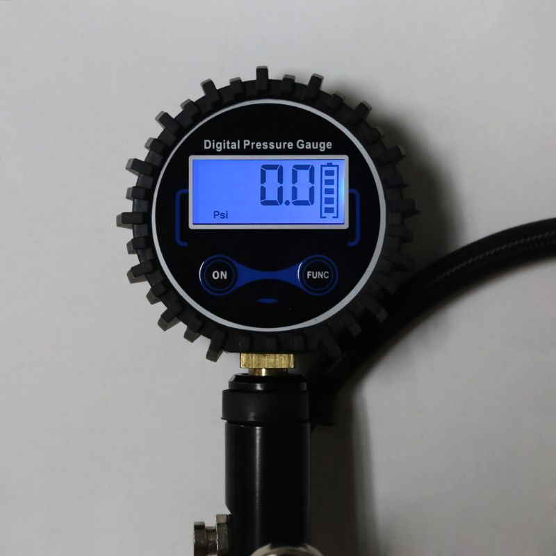 Digital dækpumpe manometer 200 psi luftchuck kraftig luftpumpe