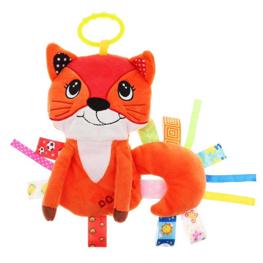Infant Plush Toys Hanging Crib Animal Baby Buggy Bed Rattles Pushchair Pram: Orange fox