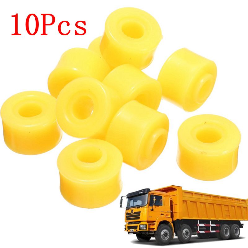 10Pcs automobile shock absorber bush 10mm Inner Dia Yellow Rubber Shock Absorber Bushings Part for Auto Car Accessories sets