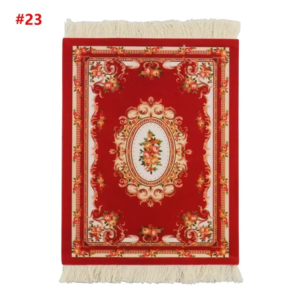 PC Mouse Pad Persian Mini Woven Rug Mat Mousepad Retro Style Carpet Pattern Cup laptop with Home Office Table Decor Craft table: GRAY