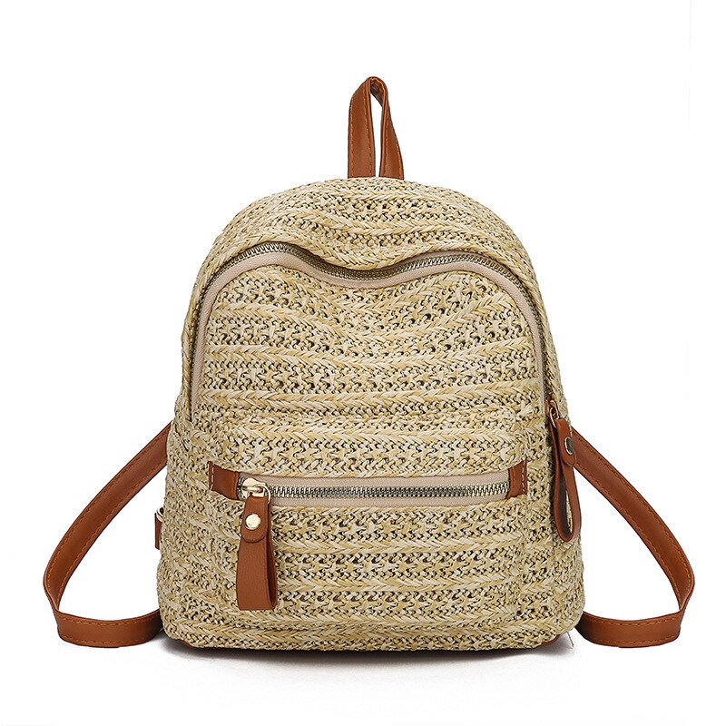 RanHuang New 2021 Summer Fashion zaino in paglia da donna zaini piccoli borse da spiaggia borse da viaggio Beige mochila feminina