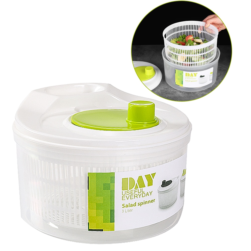 Salad Spinner Lettuce Greens Washer Dryer Drain Crisper Machine Strainer Fruit Wash Clean Storage Basket Kitchen Tools