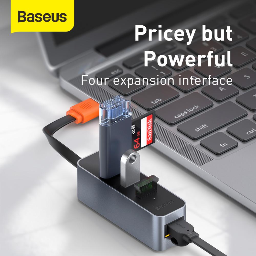 Adattatore Ethernet USB Baseus - USB-C a RJ45 1000Mbps - per MacBook Pro, Mi Box, Switch