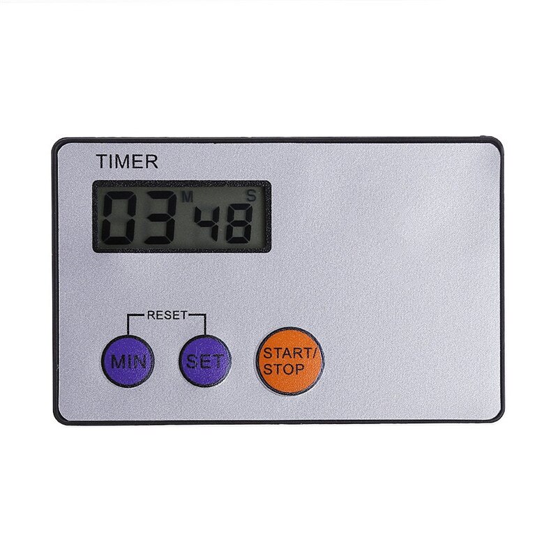 Portable Credit Card Size Digital Lcd Timer Loud Alarm Clock Countdown Timer for Kids Baking Exercise Game