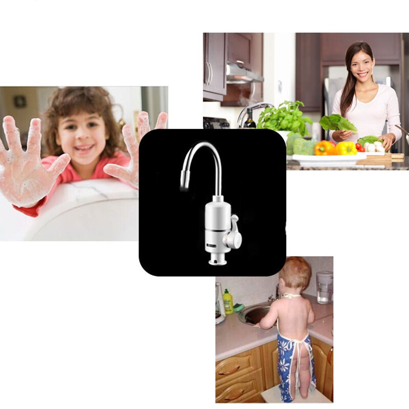 3000w Electric Kitchen Water Heater Tap Instant Cold Heating Water Faucet 3S Instantaneous Heater Faucet Tankless