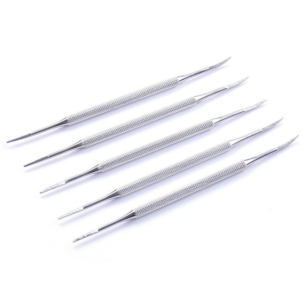 Lima de uñas para dedos de los pies, Lima de pedicura de doble punta, borde satinado, elevador de uñas encarnadas, onicomicosis, paroniquia, 1 ud.