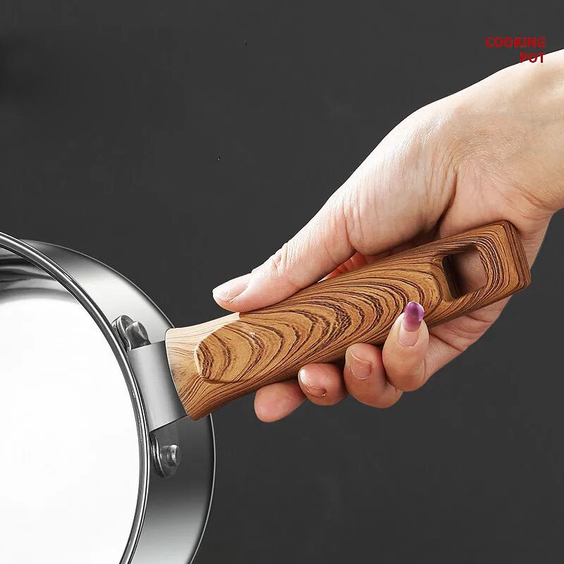 Milk Pot Stainless Steel Food Supplement Pot Multifunctional Small Steamer Uncoated Milk Pot Kitchen Pan Pans Frying Set