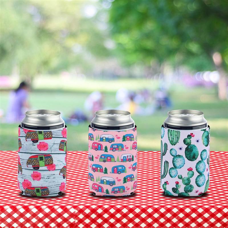 3 uds. Oculta de latas de cerveza de fundas para 330ml, fundas para latas, fundas térmicas para latas de cerveza, fundas para latas con enfriador: Summer