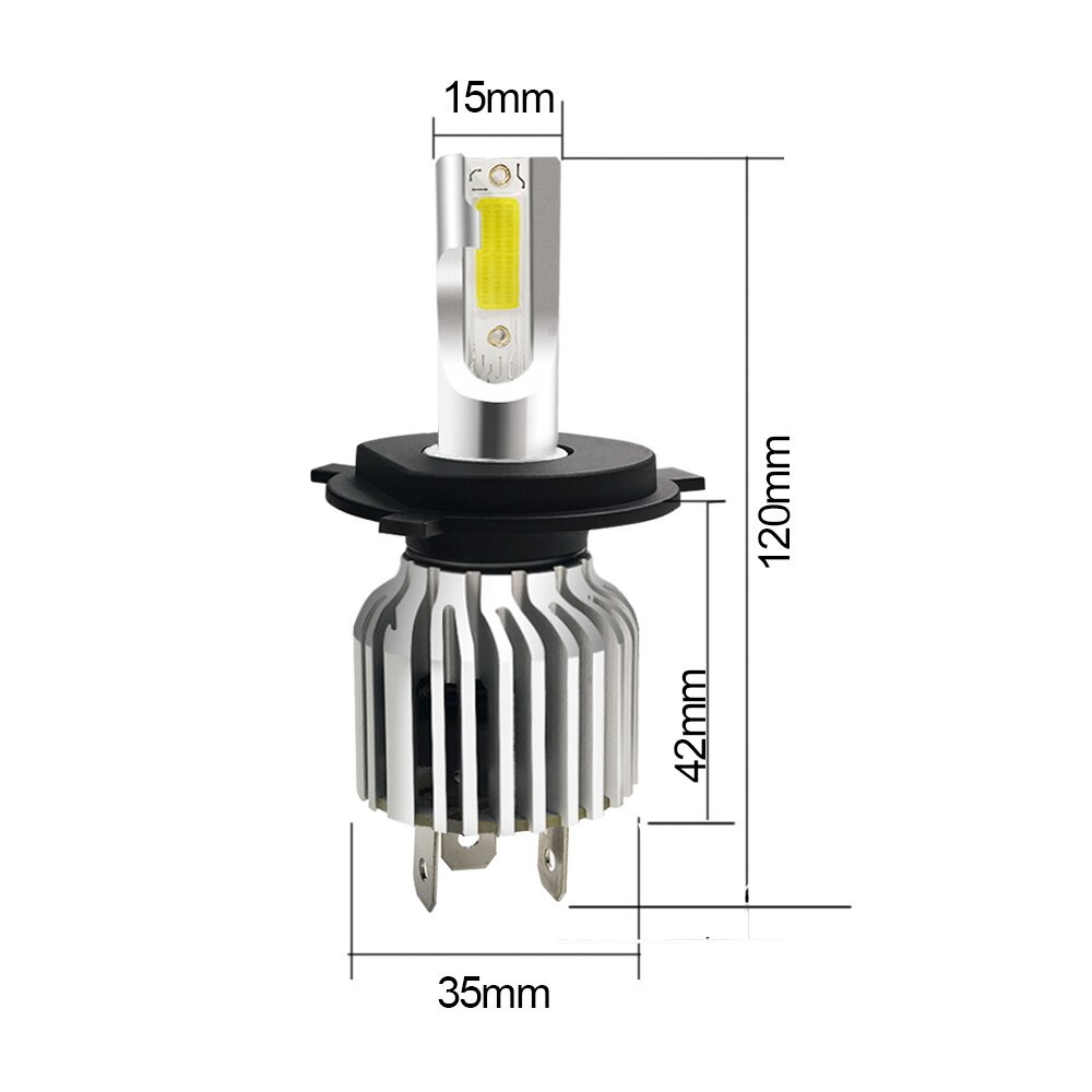 Paire salut / ampulle de phare de konvertering de lepi led de voiture de la paire  h4 9003 60w 1800lm 6000k h7 9005 9006 h11 h1 h8