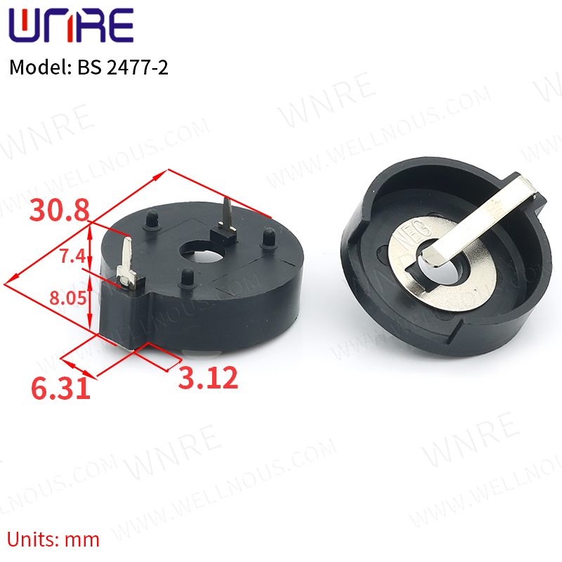 BS Battery Holder Series Coin Cell Battery Holder Black/White/Coffee Battery Storage Socket: Yellow / 5-9Pcs