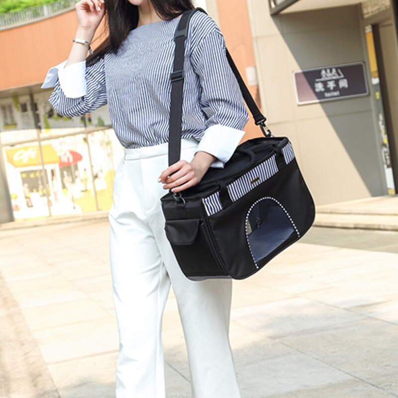 S/l draagbare reistassen voor huisdieren, katten, honden, ademende hondentas, kattentas met schouderbanden