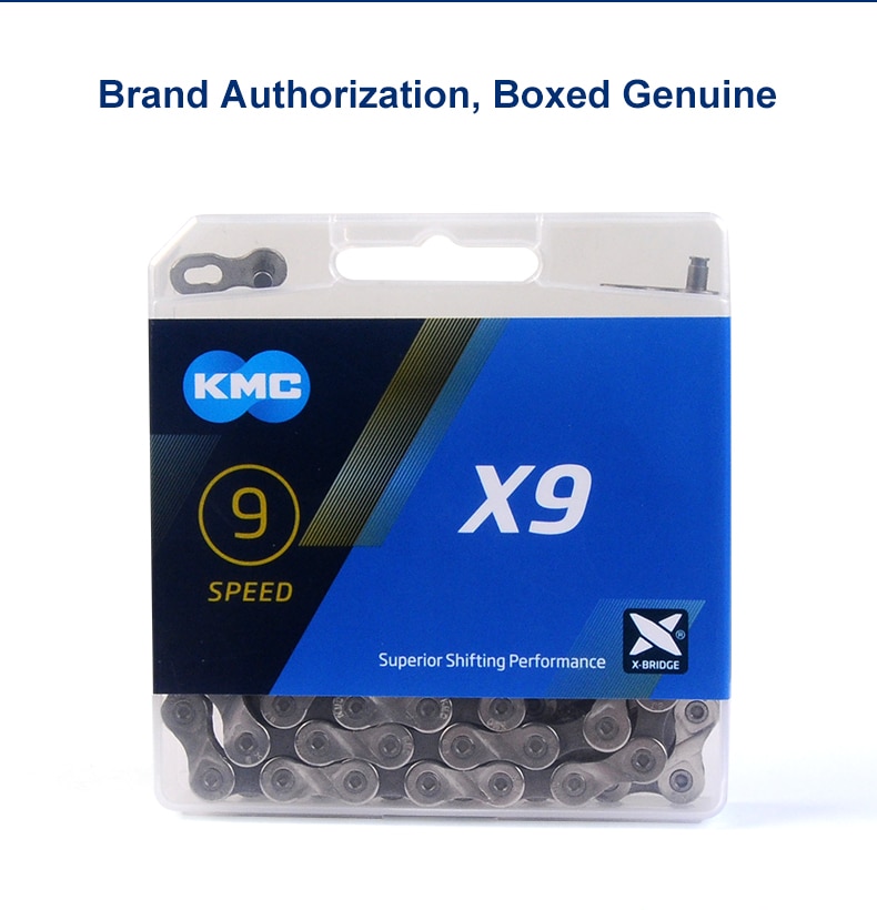 KMC X9 Z9 Bicycle Chains 9 Speed 116L Links Mountain Road Bike Chain With Chain cutter and Magic Button Cycling Parts