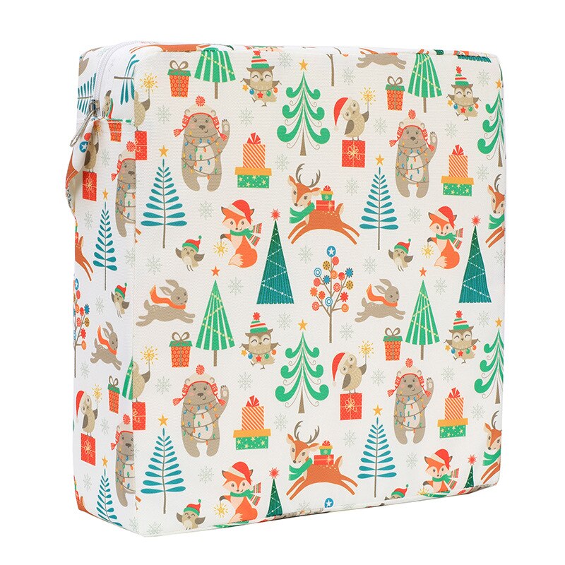 Kinderen Eetkamerstoel Verhoogde Zitkussen Student Zitkussen Waterdicht Cartoon Verhoogde Eetkamerstoel Zitkussen: Christmas tree