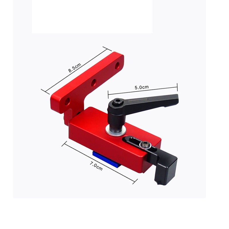 Flip Stop Aluminium Mijter T-Track Stop met Verstelbare Schaal Mechanisme voor 45mm T-track Standaard T slot Mijter Track Stopper