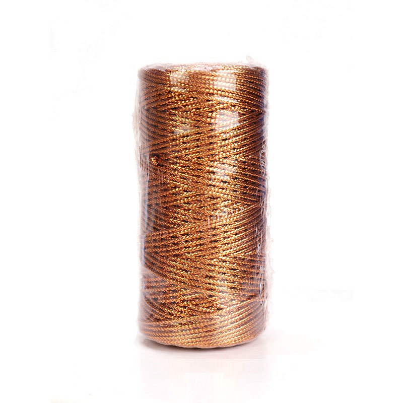 Cordon en macramé or argent, 1.5mm, 100M, fil torsadé, nœuds de ruban, bricolage, , couture, décoration Textile de maison: Bronze