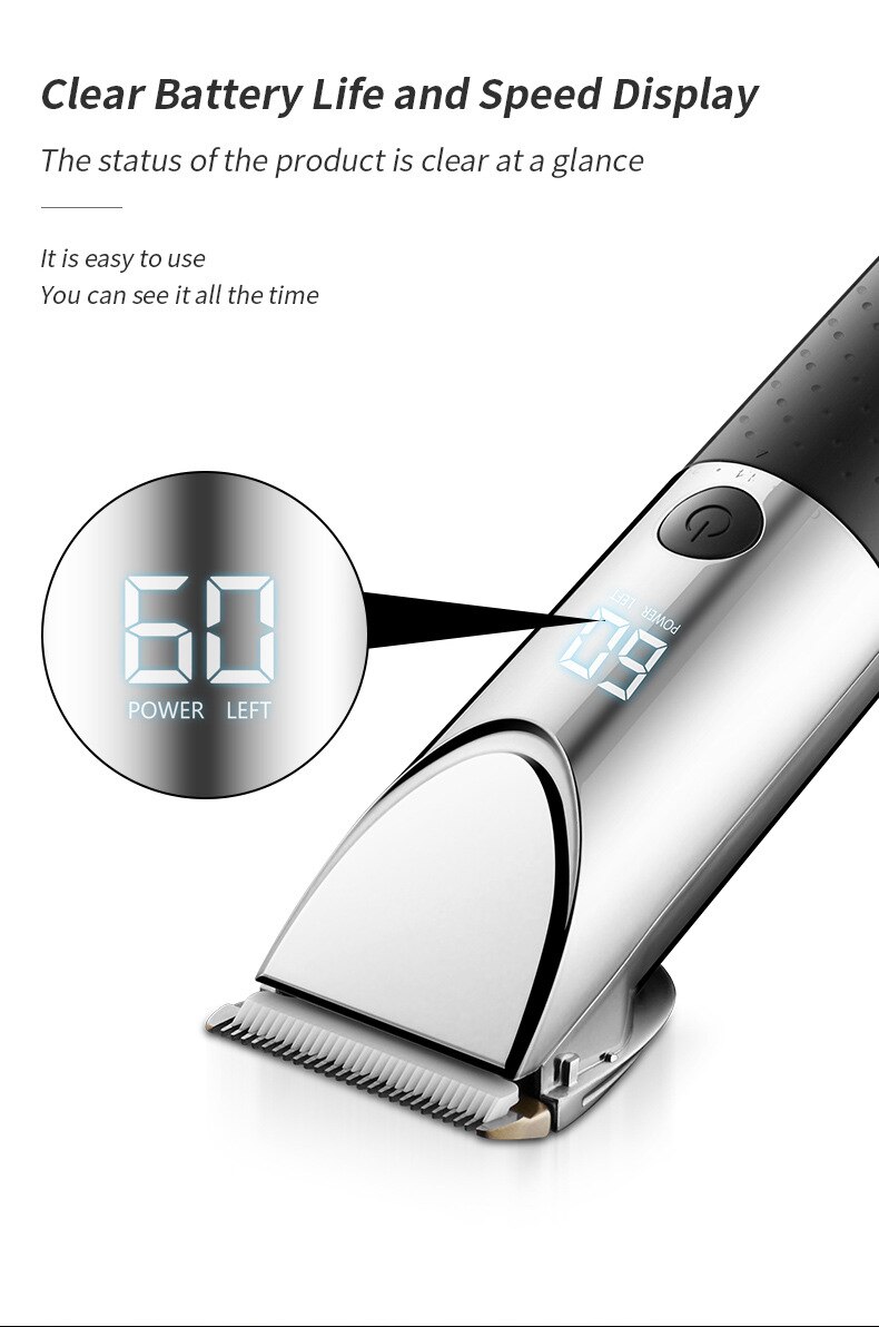 Professionele Hond Haar Trimmer Elektrische Oplaadbare Grooming Clipper Cat Animal Hair Remover Keramische Cutter Mover