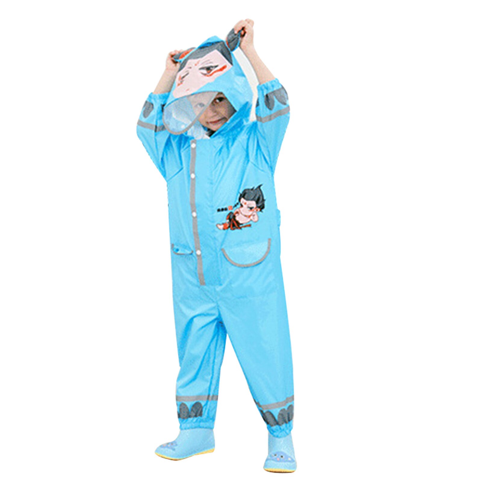 Chubasquero de dibujos animados 3D para niños, traje de lluvia para bebés, mono impermeable, ropa de lluvia de barro para adolescentes