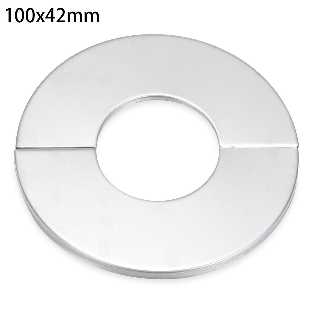 1Pc Zelfklevende Douche Kraan Decoratieve Cover Verchroomd Roestvrij Stalen Waterleiding Muur Covers Badkamer Accessoires: 100x42mm