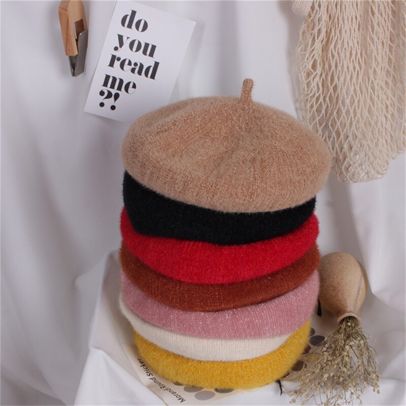baby låve jenter lue beret vintervarmere fransk kunstner luer ski caps