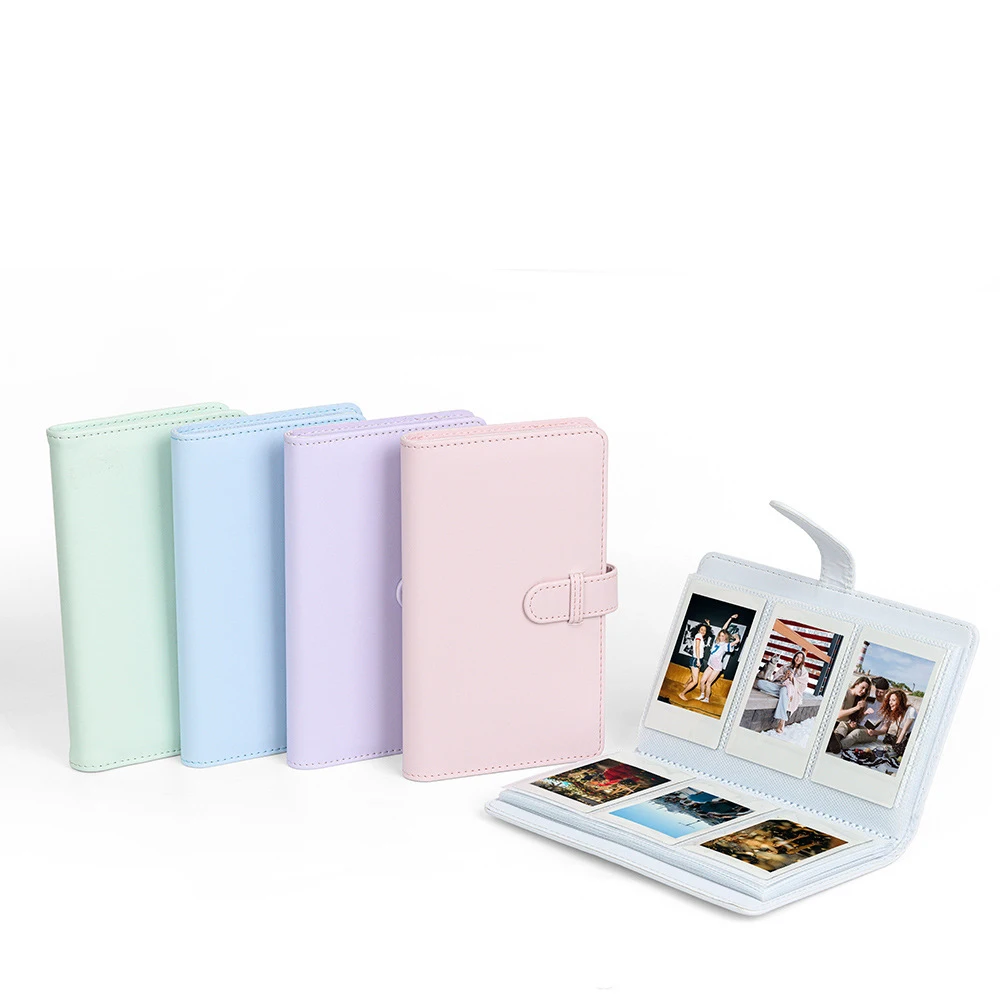 Album photo portable pour Fujifilm Instax Mini 12, livre de collection de cartes de billets, vert et rose, 108 feuilles, 3 pouces