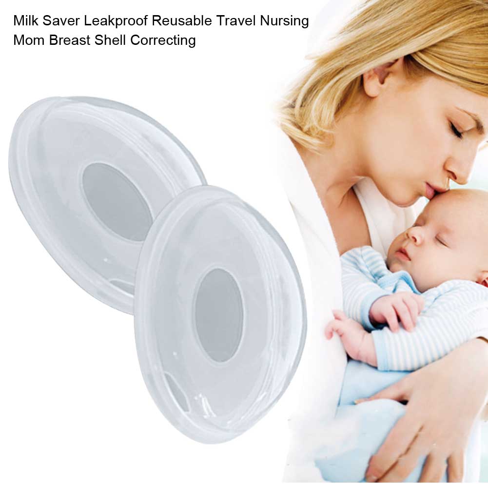 2pcs Easy Clean Portable Milk Saver Soft Nursing Mom Leakproof Reusable Tool Nipple Travel Cups Breastfeeding Home Breast Shell