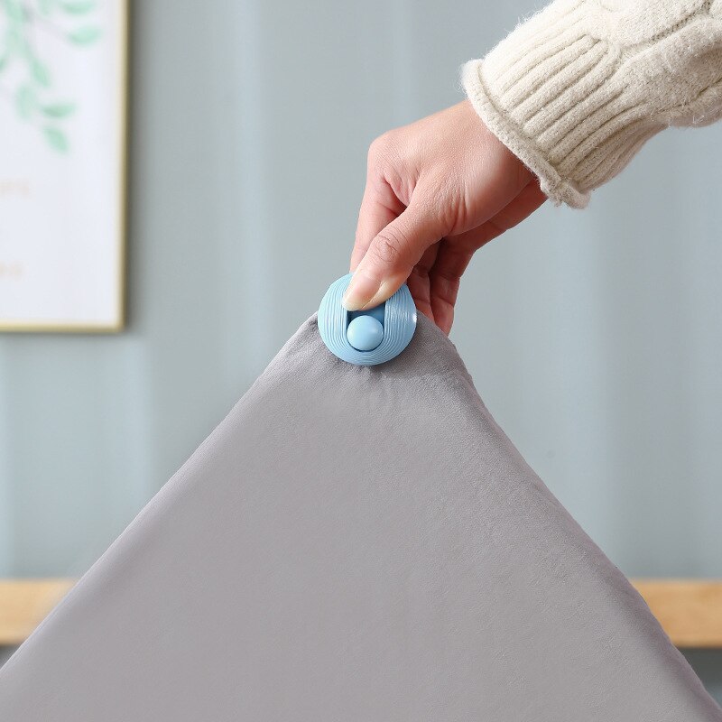 Pinzas para sujetar la cama, fijador de plástico para edredón, funda nórdica antideslizante, pinza para sujetar, 4 piezas