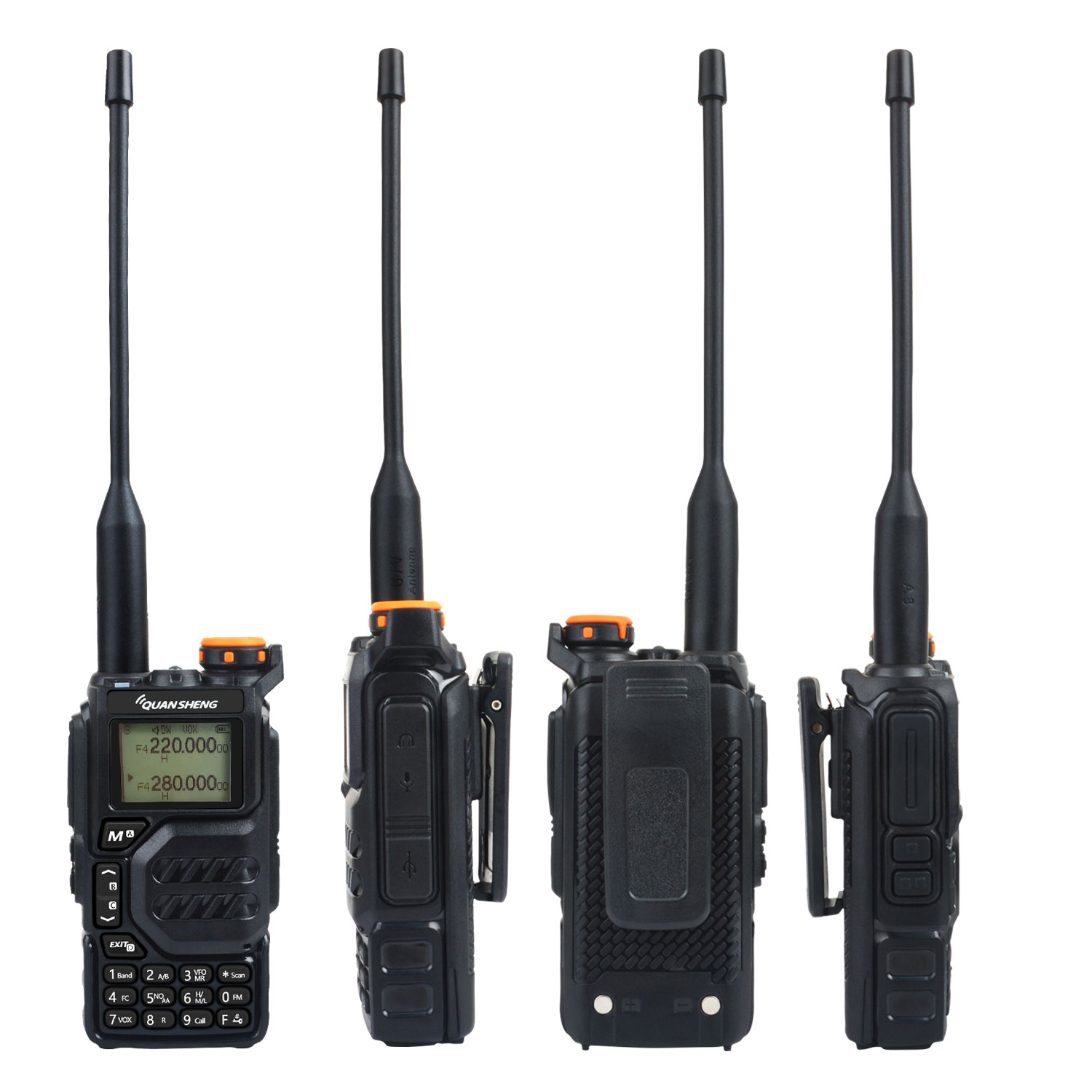 50-600 MHz RX Walkie Talkie UV-K5 Quansheng VHFUHF 136–174 MHz 400–470 MHz RX TX Sowohl DTMF VOX FM Air Band Wireless Freq Copy Radio