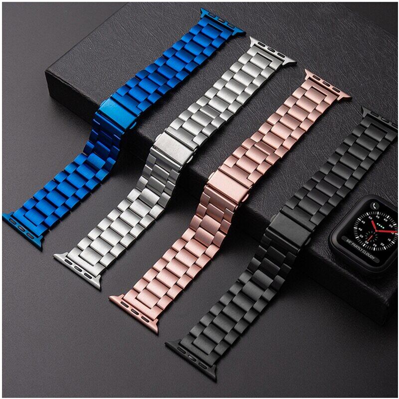 Stainless Steel Strap For Apple Watch 46mm Ultra 49mm Metal Wristband Bracelet For iWatch 10 9 8 5 4 SE 42mm Business Watchband
