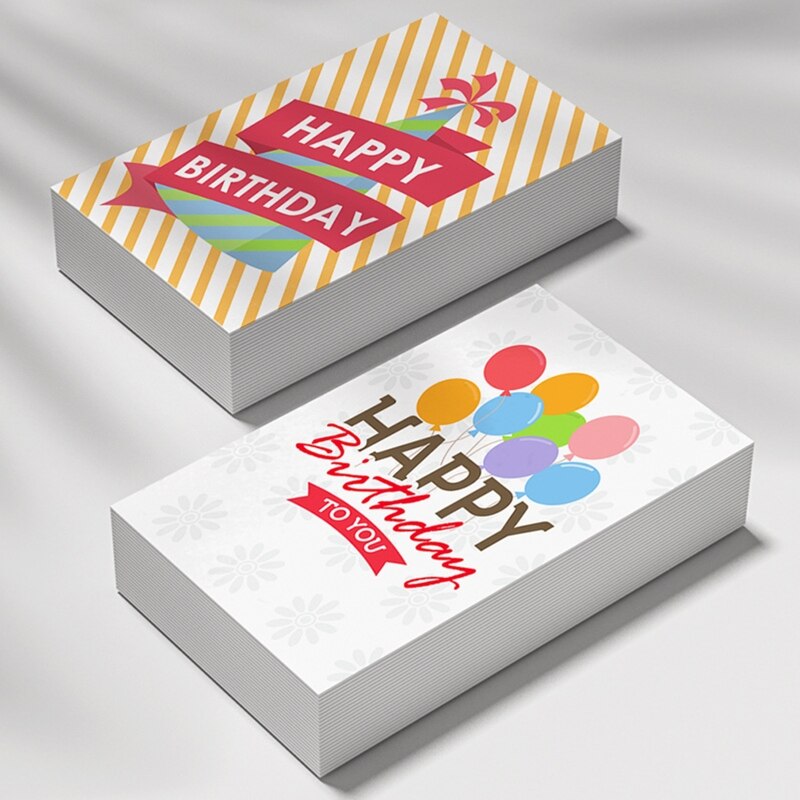 30pcs Happy Birthday Cards for Kids Son Cartoon Greeting Card with Envelope for Christmas Baby Shower Postcards