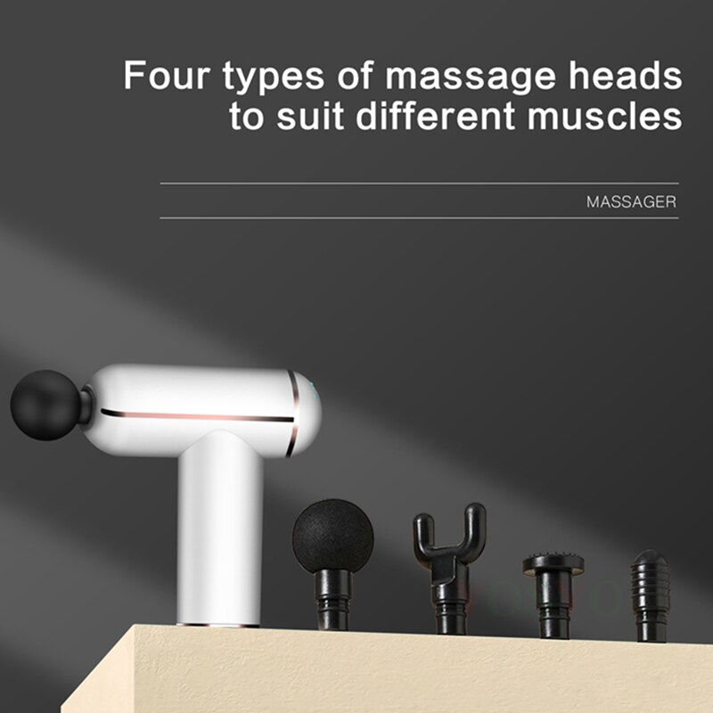 Minipistola de masaje muscular LCD para mujer, masajeador Fascial de 32 velocidades, alivio del dolor corporal, 2022