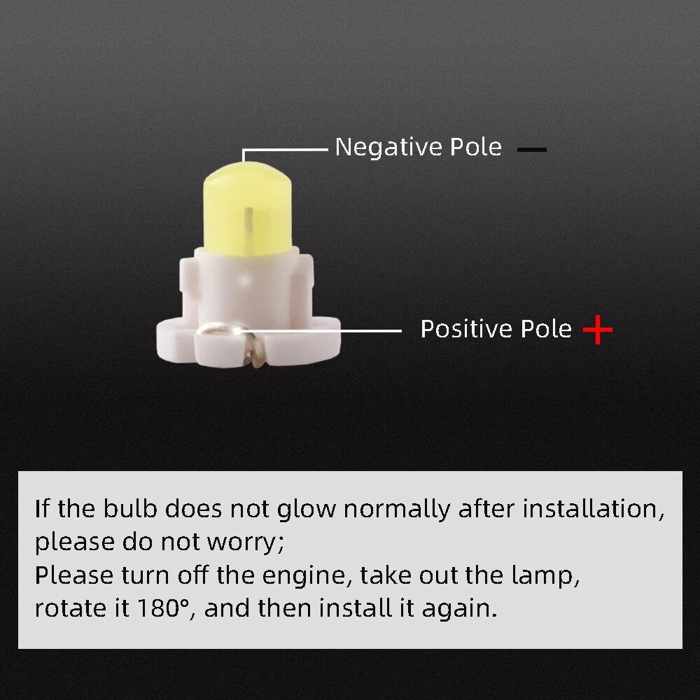 10PCS T4.2 COB LED Dashboard Warning Indicator Lights 12V Interior Instrument Cluster Lamps Guage Bulbs White Blue Pink Auto