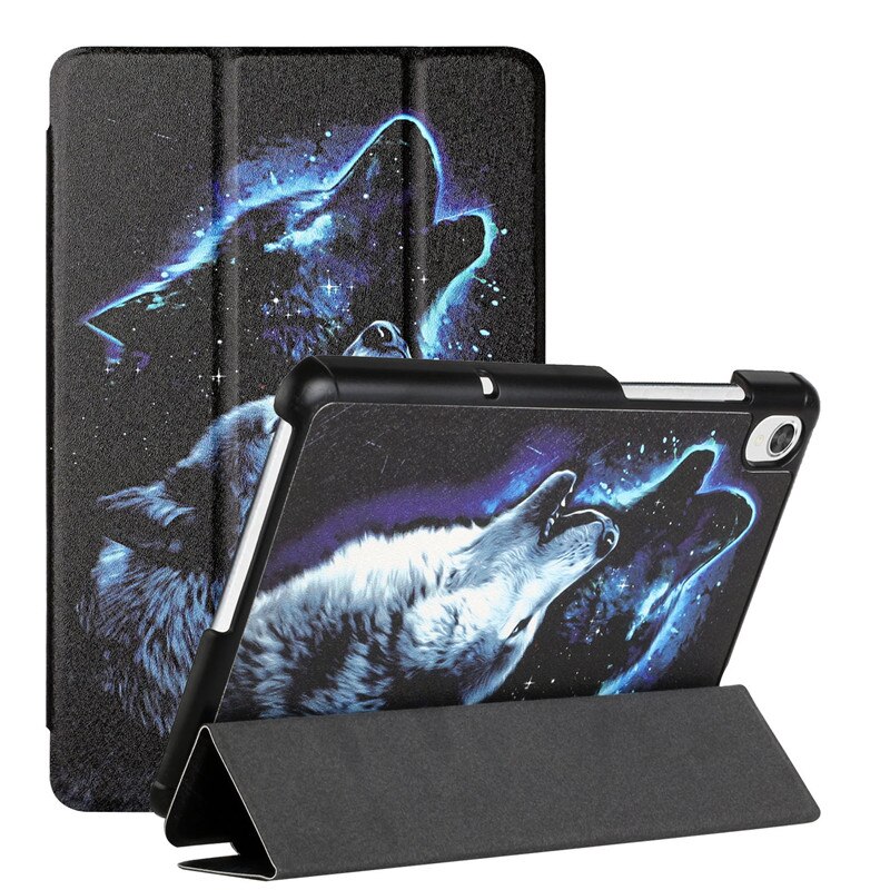 Nettbrettdeksel til lenovo smart tab  m8 tabm 8 hd fhd tb -8505x 8505f 8705f etui cute cat tiger wolf malt for lenovo  m8 etui deksel: Xyl