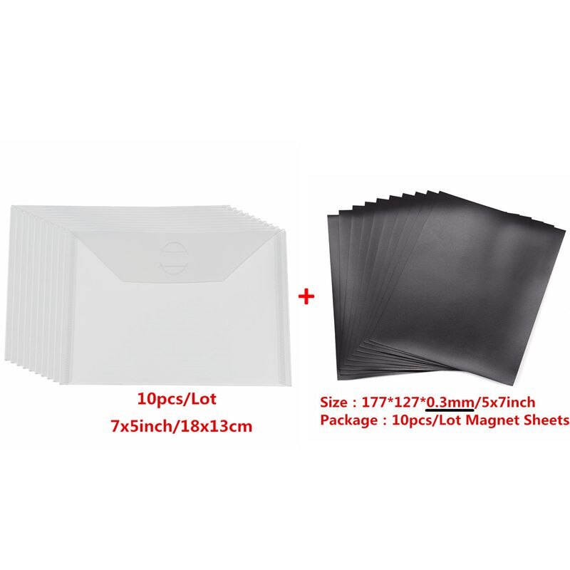 Rectangle Plastic Storage Box Bag Magnet Sheet Organizer for Storing Cutting Dies Clear Stamps DIY Making Template Set: 5