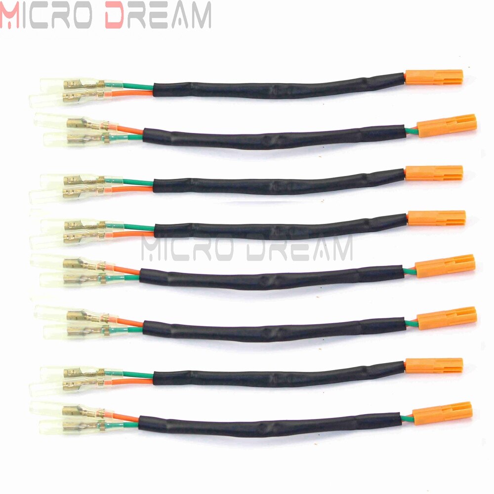 2 Pin Plug Turn Signal OEM Indicators Wire Adapter Plugs Universal for Honda CB/CBR 400 600 650 1000 RR/X/F VT VTX1300 VTX1800: 8pcs