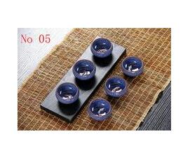 Offre Spéciale! 6 pièces en céramique doré poisson chine service à thé Kung Fu thé tasse ensemble craquelé glaçure voyage thé bol chinois porcelaine thé ensembles: 05