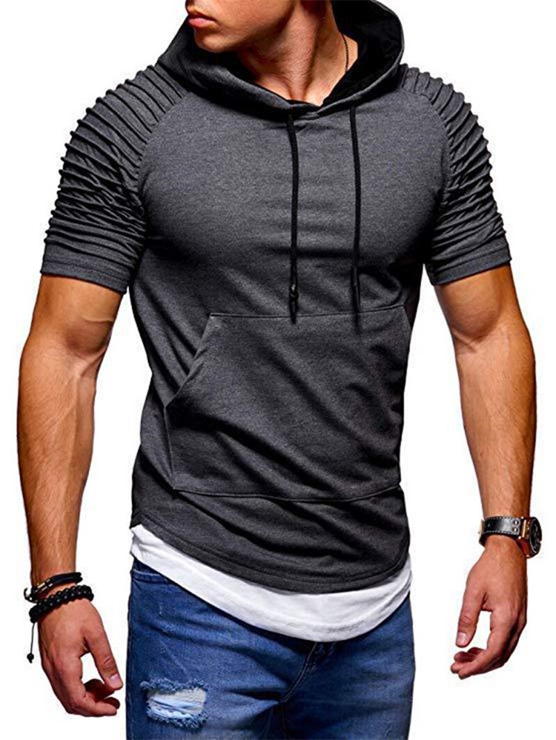 Gym kläder herr kortärmad t-shirt bodybuilding fitness t-shirt herr sport t-shirt stor storlek toppar t-shirts