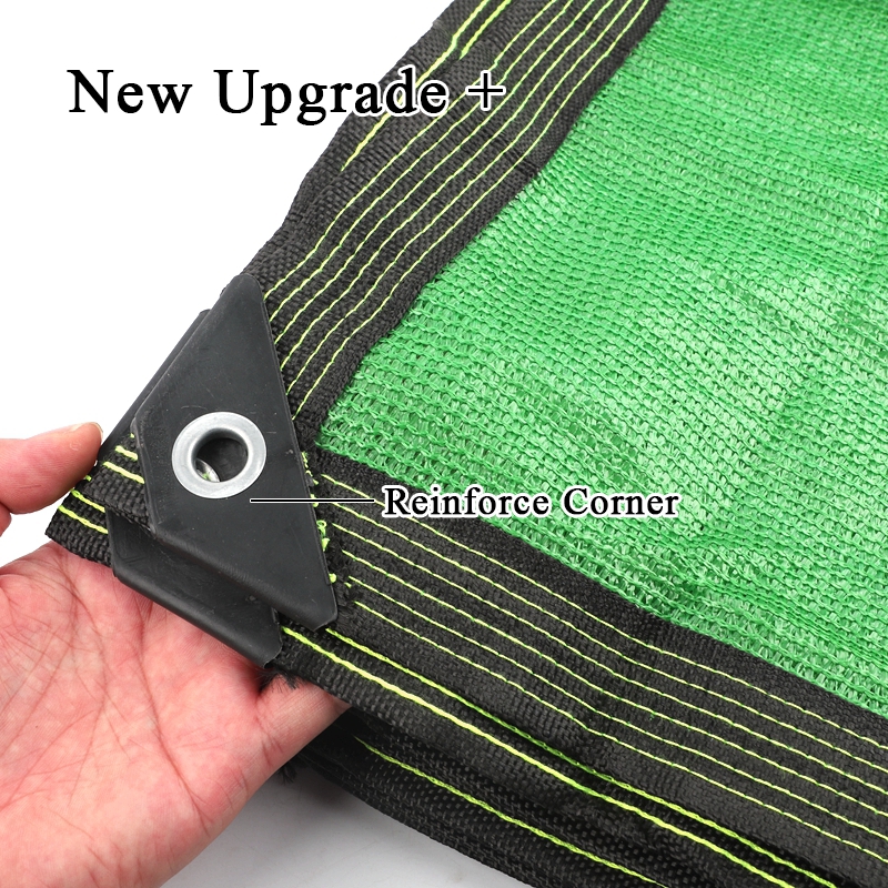 Grønt 12 -benet hdpe solnet til havepavillon, skyggesejl til udendørs camping, solsejl, baldakin, garager, pergolaer, overtræksstof