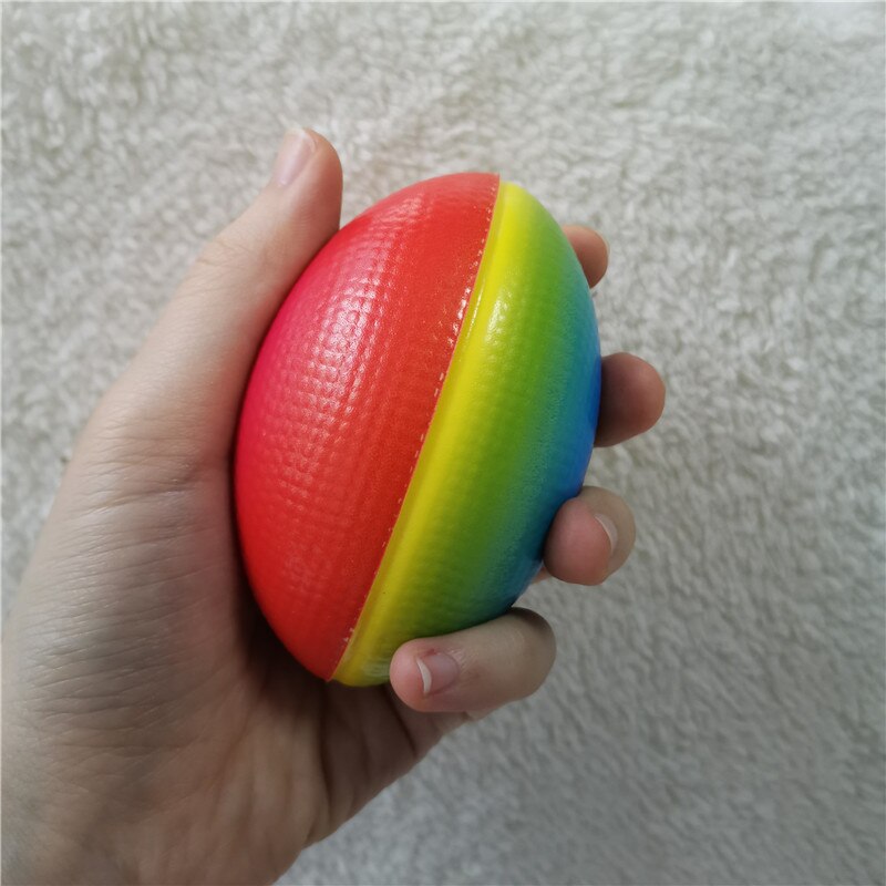 9Cm Anti Stress Ballen Rugby American Football Speelgoed Ballen Hand Squeeze Spons Foam Outdoor Sport Speelgoed Voor Kinderen kinderen: Multicolor