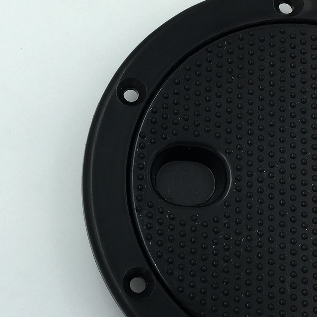 4'' Screw Out Deck Plate Access Hatch Cover Black Plastic for Boat Cabin