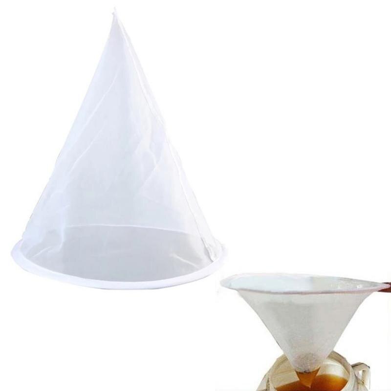 150 Honey Flow Mesh Nylon Cone-shape Strainer Filter Fiber Bee Net Knitted White Purifier beekeeper beehive tools bees 1PCS