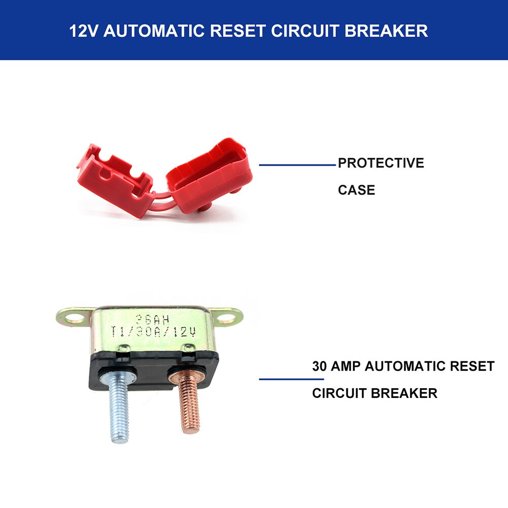 30/40/50A DC12V Car Electrical Control Automatic Fuse Reset Circuit Breaker