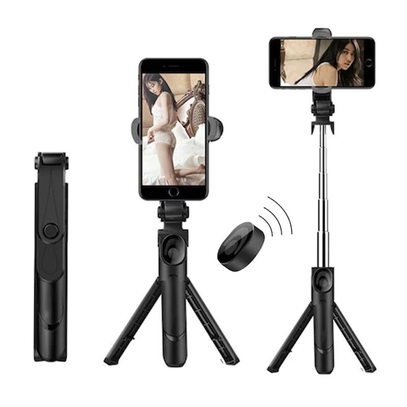 3 In 1 Selfie Stok Telefoon Statief Uitschuifbare Monopod Met Bluetooth-Compatibele Afstandsbediening Voor Smartphone Selfie Stok
